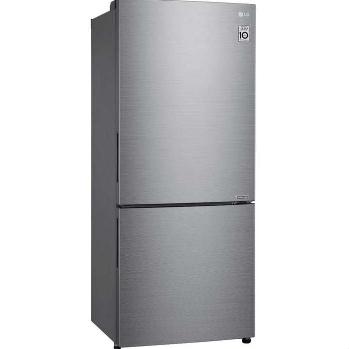 LG 28 in. Bottom Freezer Refrigerator in Platinum Silver 14.7 Cu. Ft.