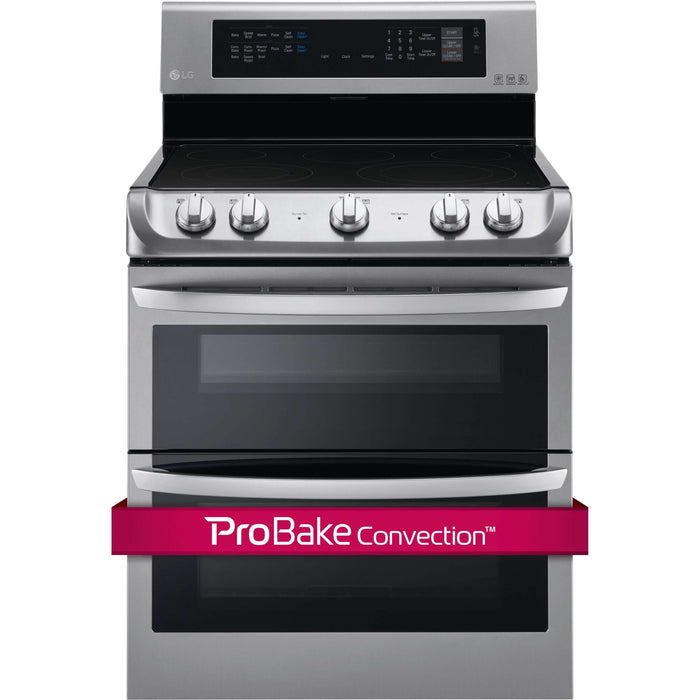 LG 30 in. Freestanding Electric Range with Double Oven in Stainless Steel 7.3 Cu.Ft.