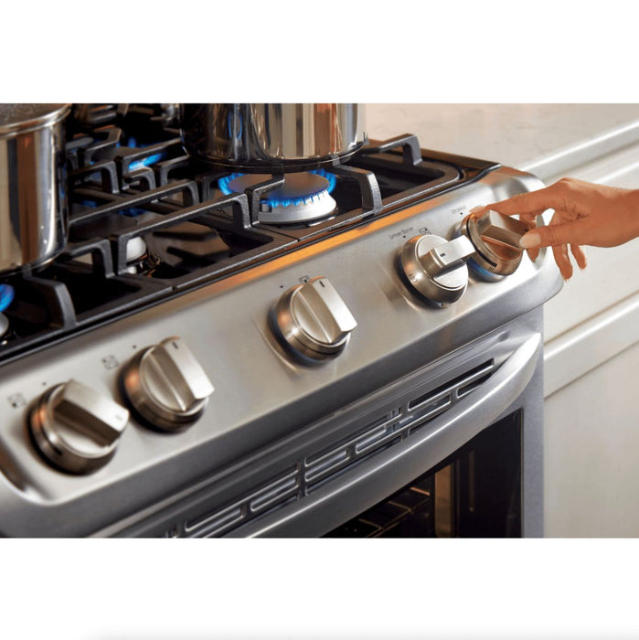 LG 30 in. Freestanding Gas Range with Double Oven in Stainless Steel 6.9 Cu.Ft.