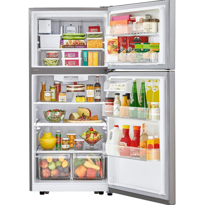 LG 30 in. Top Freezer Refrigerator in Stainless Steel 20 Cu. Ft.