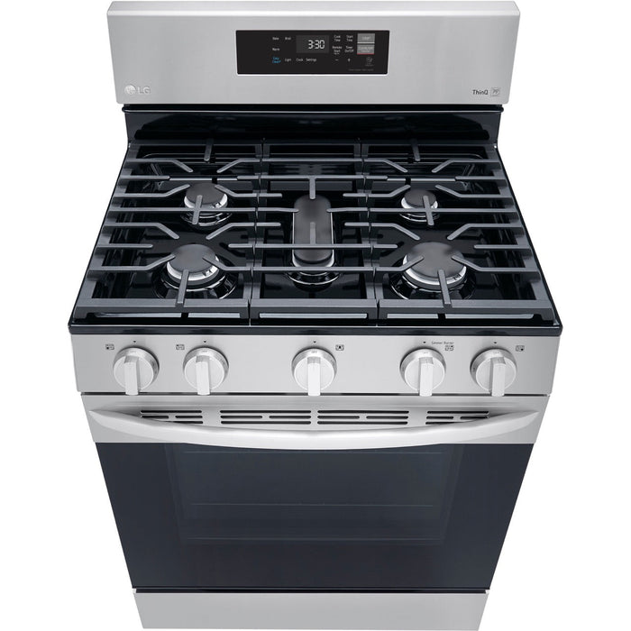 LG 30 in. 5.8-Cu. Ft. Gas Smart Range with EasyClean, Stainless Steel