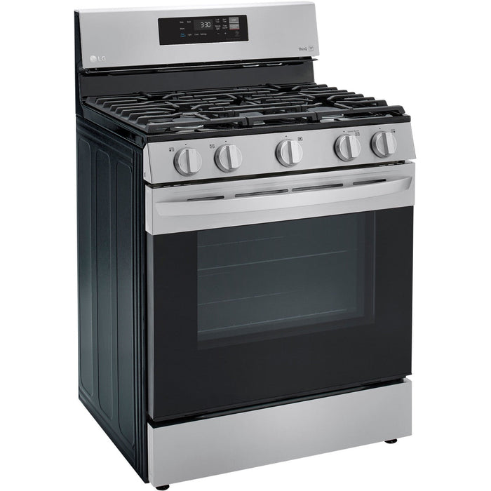 LG 30 in. 5.8-Cu. Ft. Gas Smart Range with EasyClean, Stainless Steel