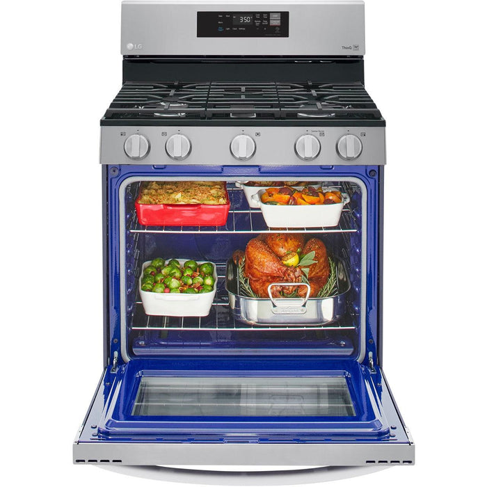 LG 30 in. 5.8-Cu. Ft. Gas Smart Range with EasyClean, Stainless Steel