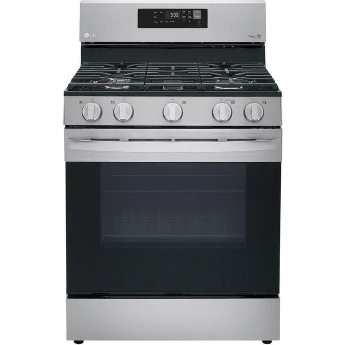 LG 30 in. 5.8-Cu. Ft. Gas Smart Range with EasyClean, Stainless Steel