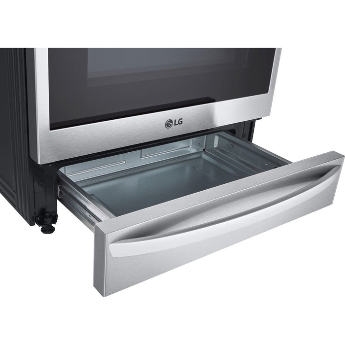 LG 30 in. 6.3-Cu. Ft. Smart Wi-Fi Enabled ProBake Convection InstaView Gas Slide-in Range with Air Fry, Stainless Steel