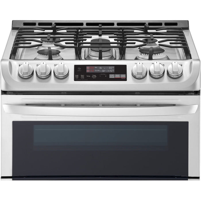 LG 30 in. 6.9-Cu. Ft. Gas Slide-In Range with Double Oven and ProBake Convection, Stainless Steel