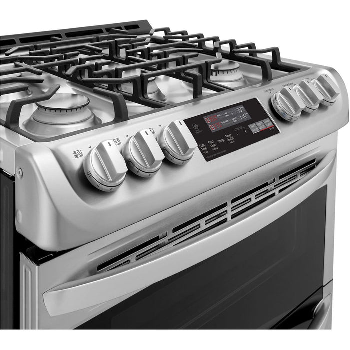 LG 30 in. 6.9-Cu. Ft. Gas Slide-In Range with Double Oven and ProBake Convection, Stainless Steel