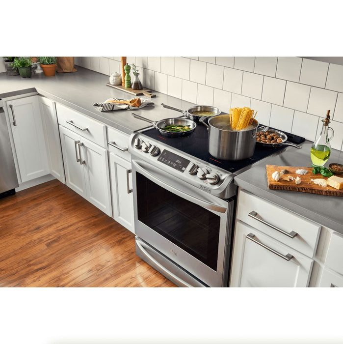 LG 30 in. Electric Smart Induction Slide-In Range in Stainless Steel 6.3 Cu.Ft.