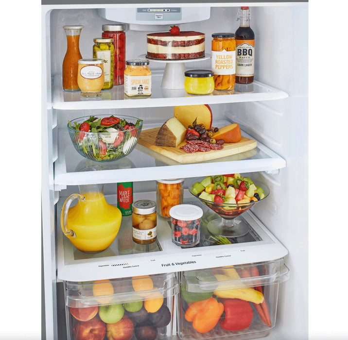 LG 30 in. Refrigerator with Top-Mount Freezer in Stainless Steel 20 Cu. Ft.