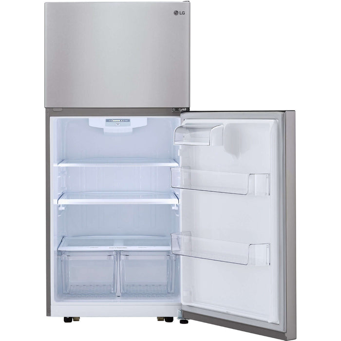 LG 30 in. Refrigerator with Top-Mount Freezer in Stainless Steel 20 Cu. Ft.