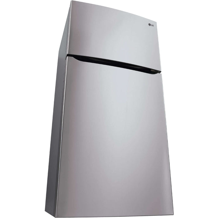 LG 30 in. Refrigerator with Top-Mount Freezer in Stainless Steel 20 Cu. Ft.