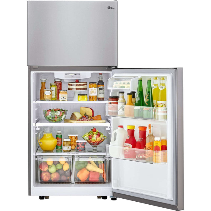 LG 30 in. Refrigerator with Top-Mount Freezer in Stainless Steel 20 Cu. Ft.