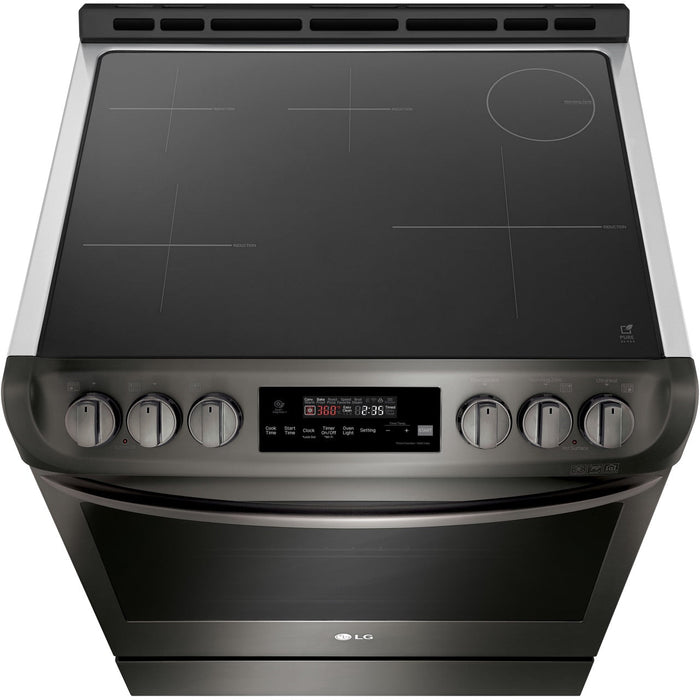 LG 30 in. Slide-In Smart Induction Range with 6.3-Cu. Ft. ProBake Convection Oven in Black Stainless Steel