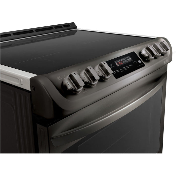 LG 30 in. Slide-In Smart Induction Range with 6.3-Cu. Ft. ProBake Convection Oven in Black Stainless Steel