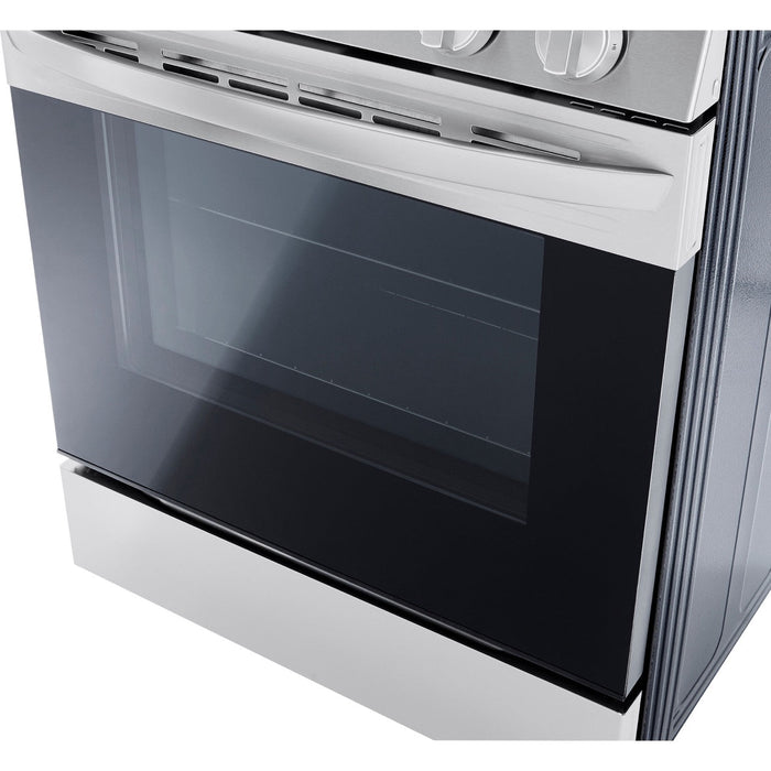 LG 30 in. 5.8-Cu. Ft. Gas Convection Smart Range with AirFry, Stainless Steel