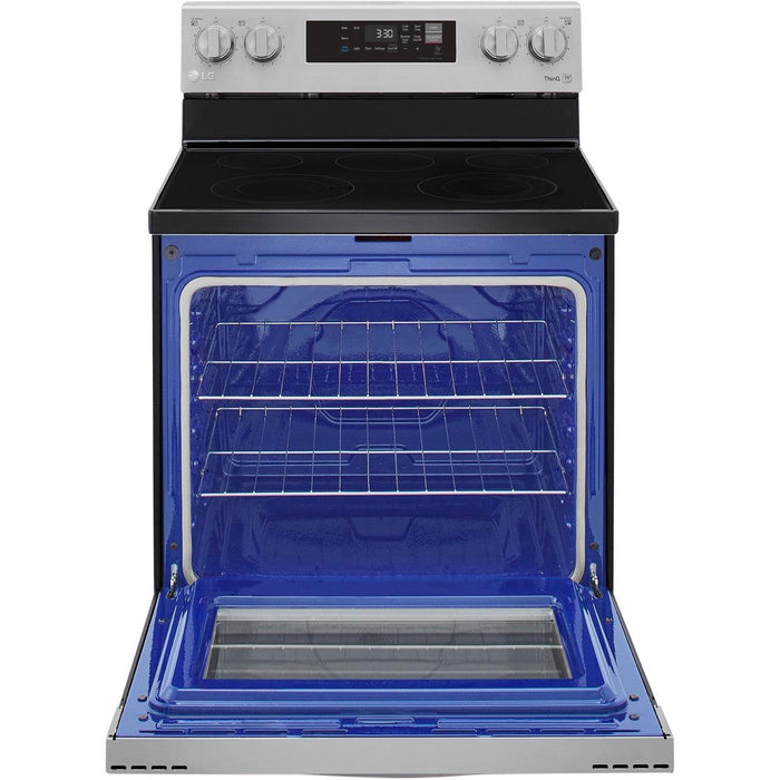 LG 30 in. 6.3-Cu. Ft. Electric Smart Range with EasyClean, Stainless Steel