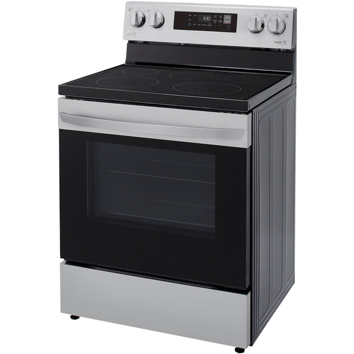 LG 30 in. 6.3-Cu. Ft. Electric Smart Range with EasyClean, Stainless Steel