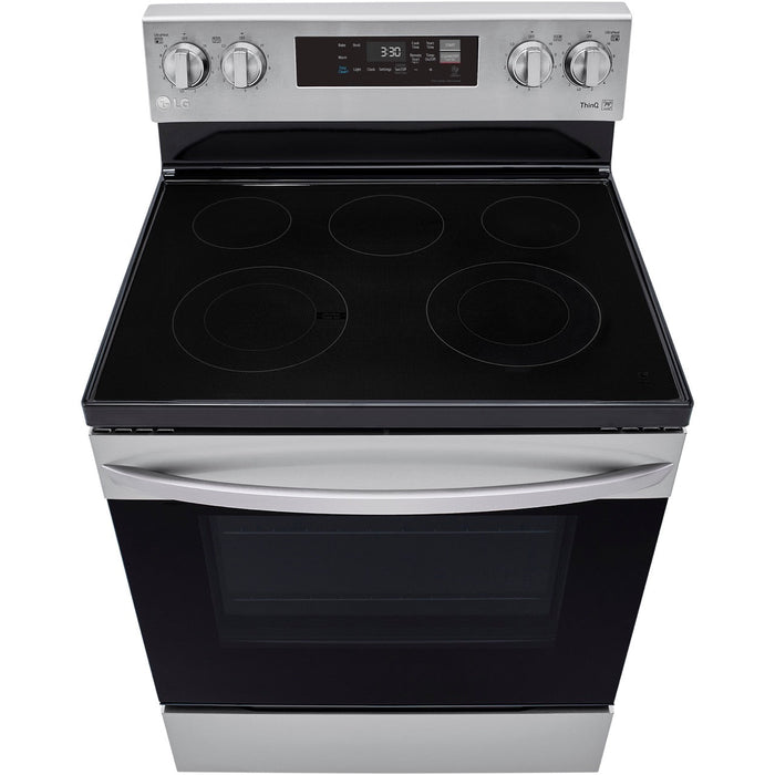 LG 30 in. 6.3-Cu. Ft. Electric Smart Range with EasyClean, Stainless Steel