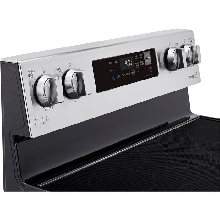 LG 30 in. 6.3-Cu. Ft. Electric Smart Range with EasyClean, Stainless Steel