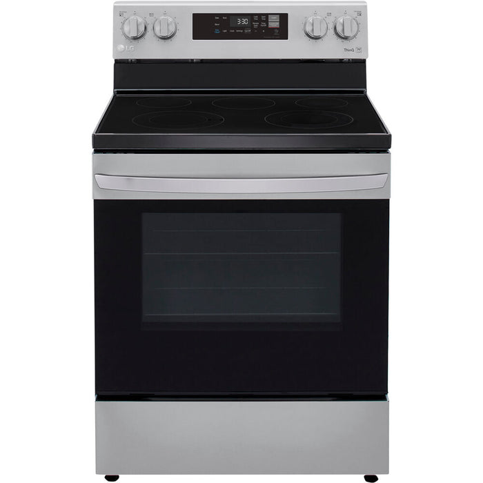 LG 30 in. 6.3-Cu. Ft. Electric Smart Range with EasyClean, Stainless Steel