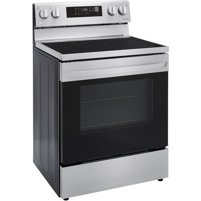 LG 30 in. 6.3-Cu. Ft. Electric Smart Range with EasyClean and AirFry Stainless Steel