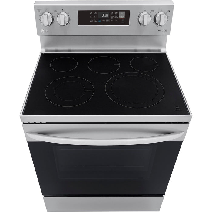 LG 30 in. 6.3-Cu. Ft. Electric Smart Range with EasyClean and AirFry Stainless Steel