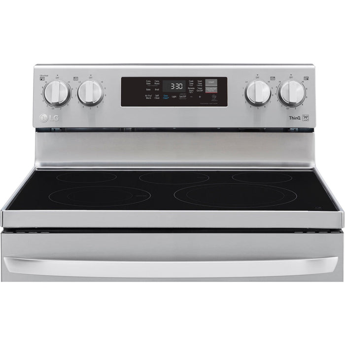 LG 30 in. 6.3-Cu. Ft. Electric Smart Range with EasyClean and AirFry Stainless Steel