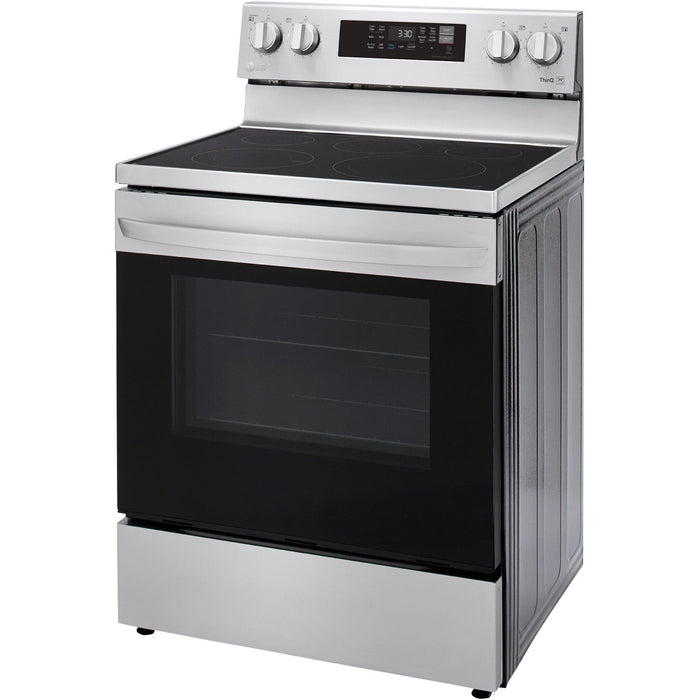 LG 30 in. 6.3-Cu. Ft. Electric Smart Range with EasyClean and AirFry Stainless Steel