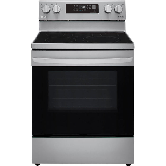 LG 30 in. 6.3-Cu. Ft. Electric Smart Range with EasyClean and AirFry Stainless Steel