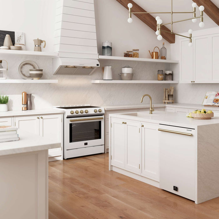 Forno Bari Espresso 30" Under Cabinet Range Hood in White