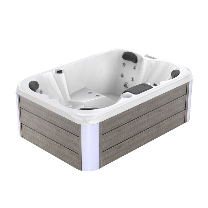 Empava Luxury  Outdoor Freestanding 4-Person Rectangle Hot Tub in Grey