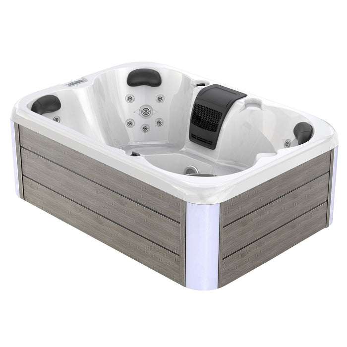 Empava Luxury  Outdoor Freestanding 4-Person Rectangle Hot Tub in Grey