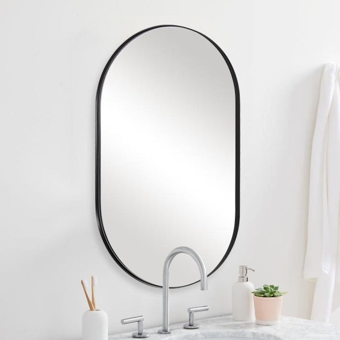 Design Element Vera 24" x 32" Oval Vanity Mirror with Metal Frame