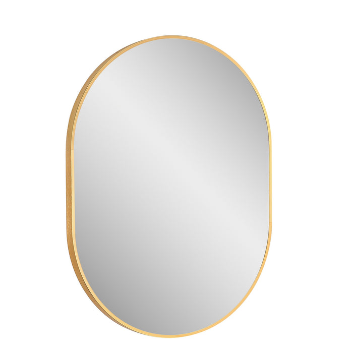 Design Element Vera 24" x 32" Oval Vanity Mirror with Metal Frame