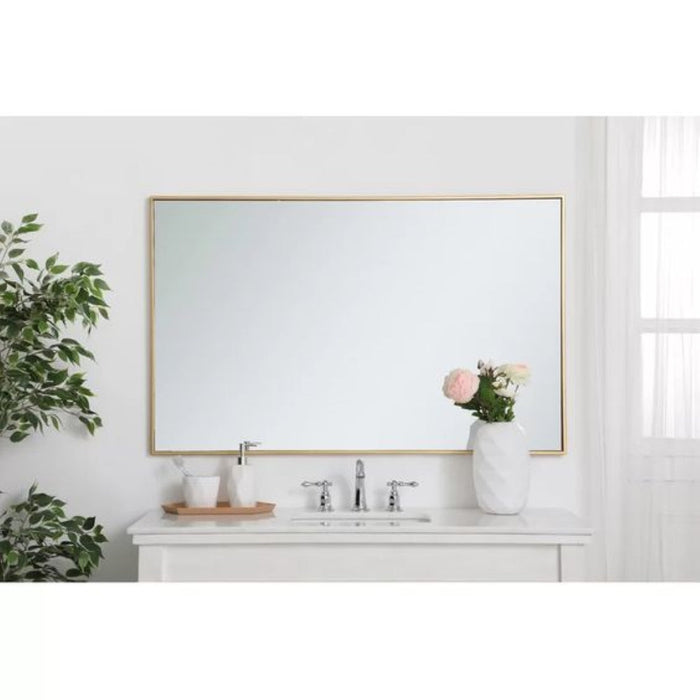 Design Element Vera 24" x 32" Rectangular Vanity Mirror with Modern Metal Frame