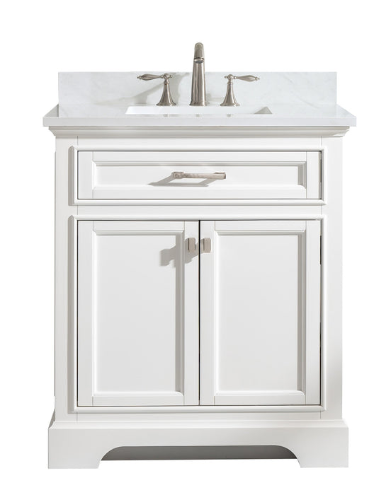 Milano 30" Single Sink Vanity with White Quartz Countertop