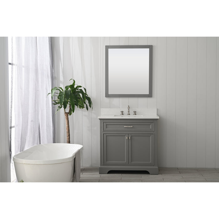 Milano 36" Single Sink Vanity with White Quartz Countertop