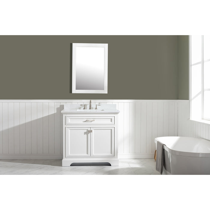 Milano 36" Single Sink Vanity with White Quartz Countertop