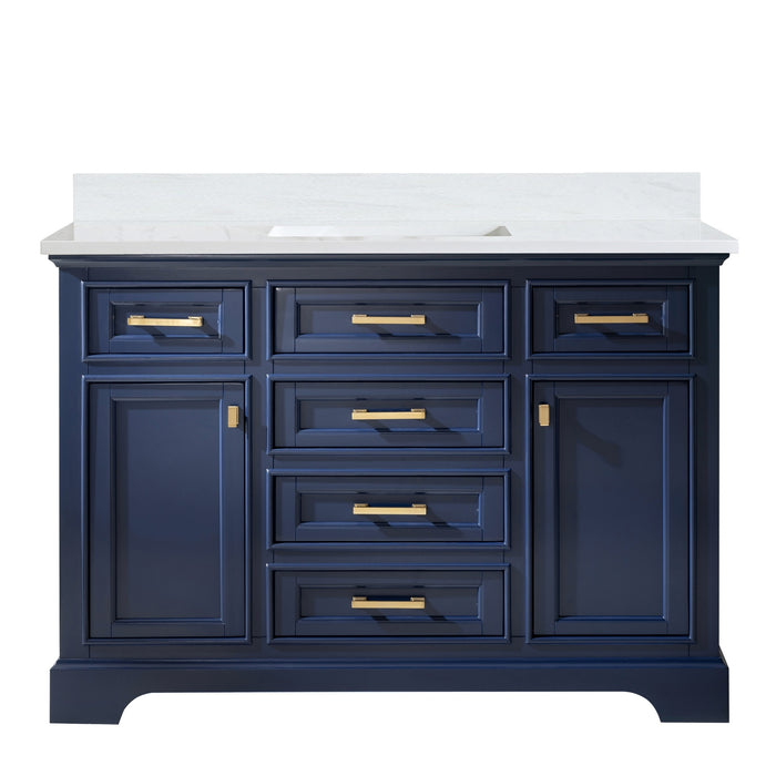 Milano 48" Single Sink Vanity with White Quartz Countertop