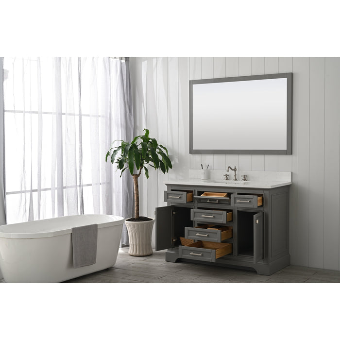 Milano 48" Single Sink Vanity with White Quartz Countertop