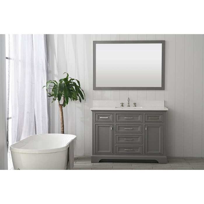 Milano 48" Single Sink Vanity with White Quartz Countertop