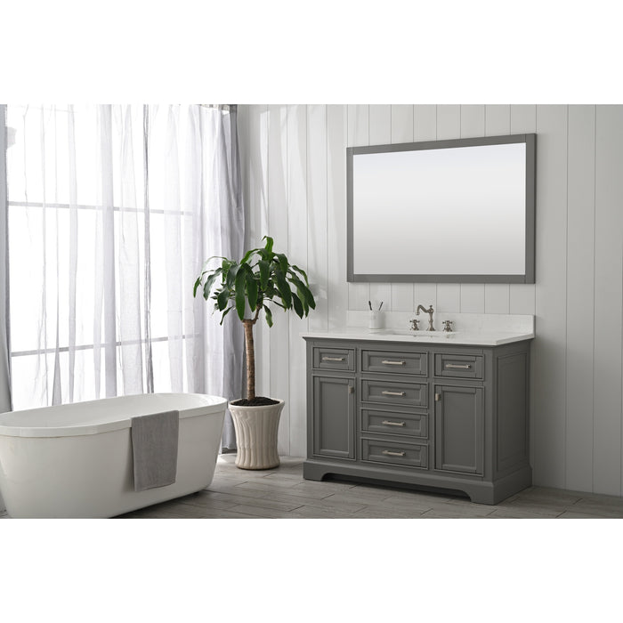 Milano 48" Single Sink Vanity with White Quartz Countertop