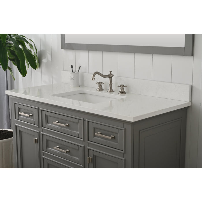 Milano 48" Single Sink Vanity with White Quartz Countertop