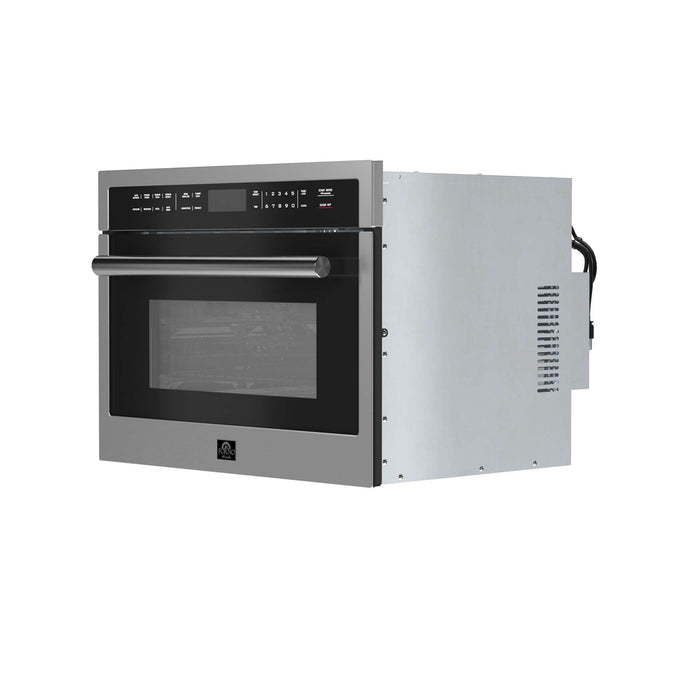 Forno Oliena 24" 1750 Watt Compact Oven & 1000 Watt Microwave, 1.6 cu. ft in Stainless Steel