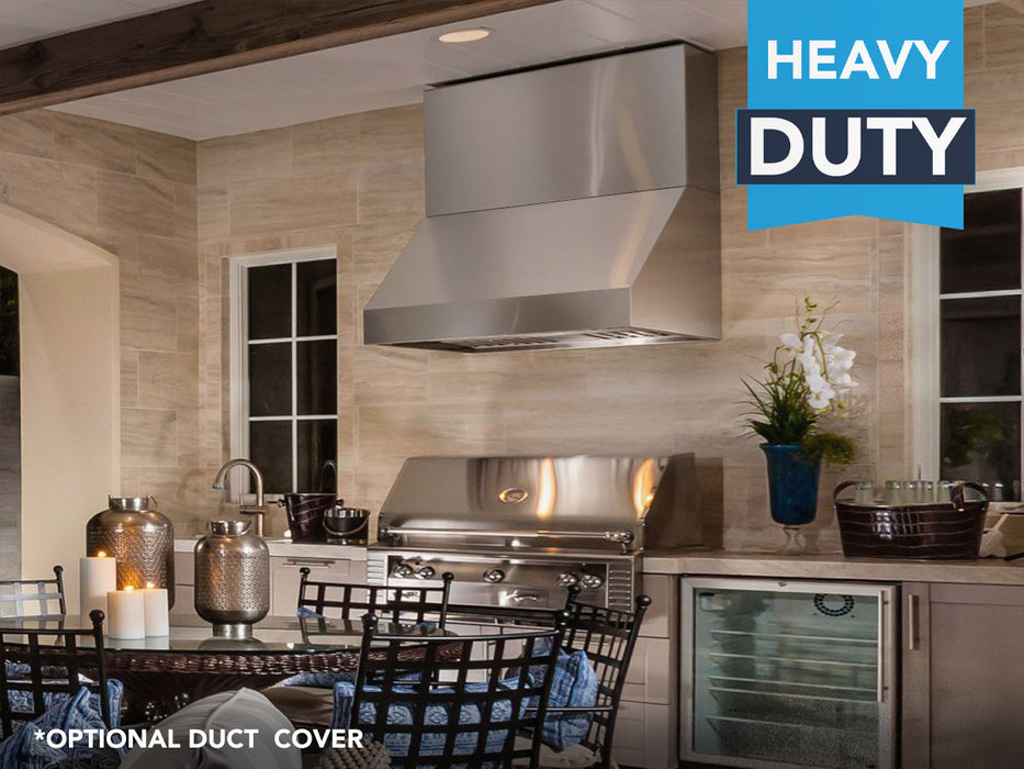Victory Prestige 42 Inch 2300 CFM BBQ Range Hood in Stainless Steel