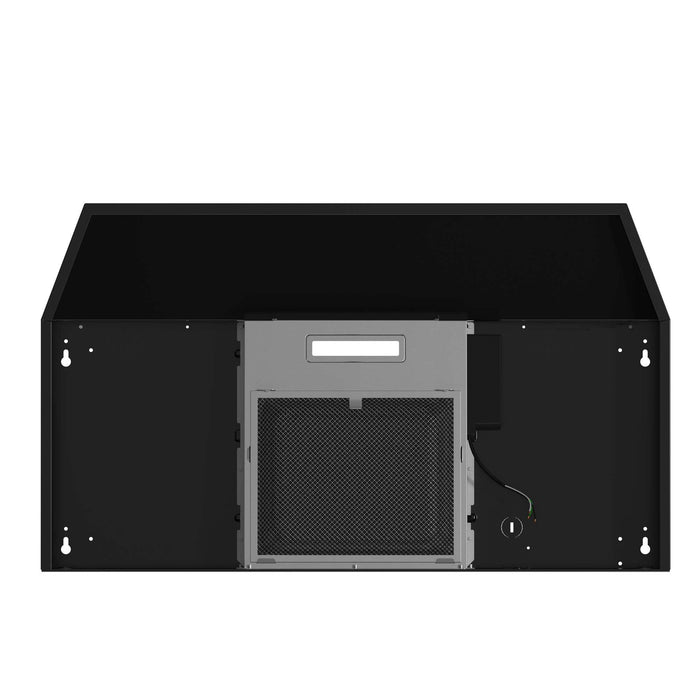 Forno Cappa 30" Under Cabinet Range Hood in Black, 200 CFM, Convertible