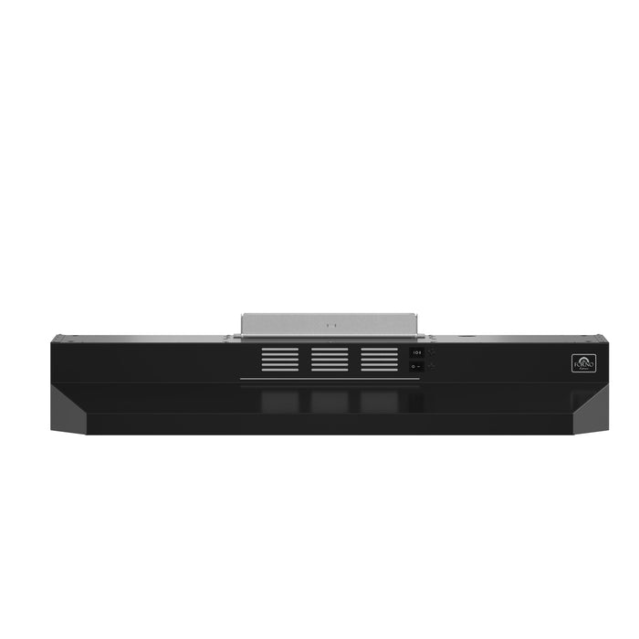 Forno Cappa 30" Under Cabinet Range Hood in Black, 200 CFM, Convertible