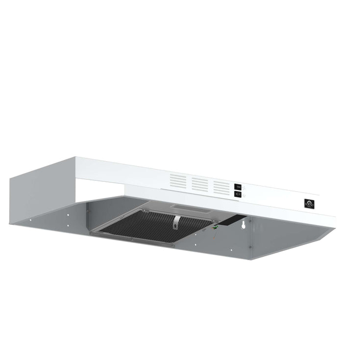 Forno Cappa 30" Under Cabinet Range Hood in White, 200 CFM, Convertible