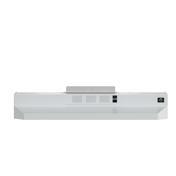 Forno Cappa 30" Under Cabinet Range Hood in White, 200 CFM, Convertible