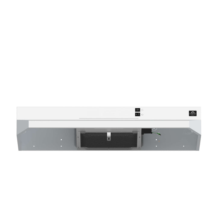 Forno Cappa 30" Under Cabinet Range Hood in White, 200 CFM, Convertible